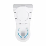 Унитаз-компакт Qtap Stork/Swan QT15222178W керамический белый безободковый с сиденьем Soft-close (SD00036225)