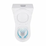Унитаз-компакт напольный Qtap Stork/Swan QT15222179W керамический белый безободковый с сиденьем Soft-close (SD00036226)