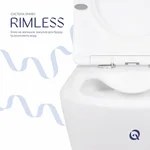 Унитаз подвесной Qtap Swan QT16335178W керамический белый безободковый с сиденьем Soft-close (QT16335178W)