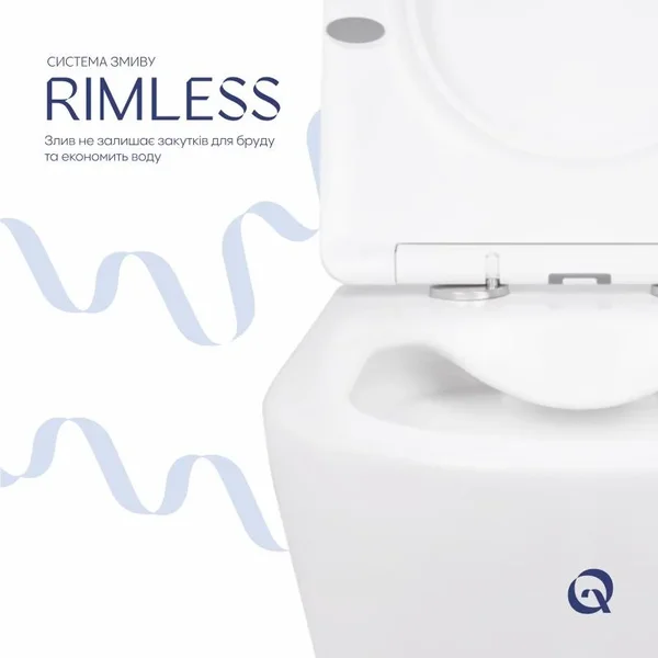 Унитаз подвесной Qtap Swan QT16335178W керамический белый безободковый с сиденьем Soft-close (QT16335178W)