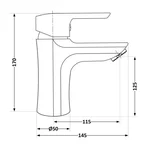 Смеситель для раковины Brinex 35B 001 пластиковый черный матовый однорычажный (BRIN35B001)