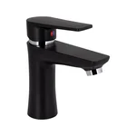 Смеситель для раковины Brinex 35B 001 пластиковый черный матовый однорычажный (BRIN35B001)