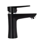 Смеситель для раковины Brinex 35B 001 пластиковый черный матовый однорычажный (BRIN35B001)