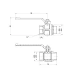 Кран шаровой Icma №350 латунный прямой 1/2