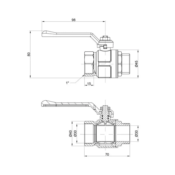 Кран шаровой Icma 1