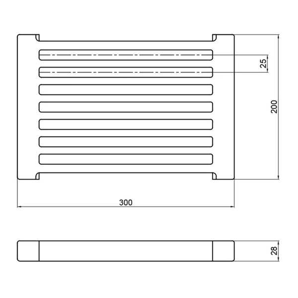 Колосниковая решетка Thermo Alliance чугунная 200×300 мм (SD00036745)