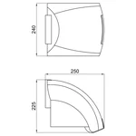 Настенная сушилка для рук Lidz LDTAR0192WHI32511 Tarnow 01.92 из белого ABS-пластика, автоматическая, 1800 Вт (LDTAR0192WHI32511)