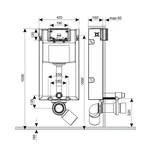 Змивний бачок прихованого монтажу Qtap Nest QT0134M429 з металу та ABS пластику з подвійним змивом 3/6 л (QT0134M429)