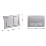 Панель змиву Qtap Nest QT0111M06029SAT з ABS-пластику сатинова дворежимна (QT0111M06029SAT)