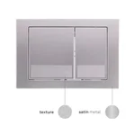 Панель змиву Qtap Nest QT0111M06029SAT з ABS-пластику сатинова дворежимна (QT0111M06029SAT)