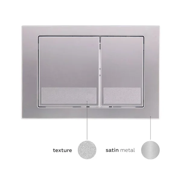 Панель змиву Qtap Nest QT0111M06029SAT з ABS-пластику сатинова дворежимна (QT0111M06029SAT)