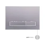Панель смыва Qtap Nest QT0111M08382SAT сатиновая пластиковая двухрежимная (QT0111M08382SAT)