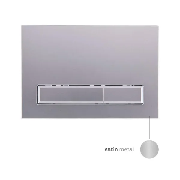 Панель смыва Qtap Nest QT0111M08382SAT сатиновая пластиковая двухрежимная (QT0111M08382SAT)
