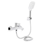 Смеситель для ванны Qtap Grand QTGRACRM006 латунный хромированный с душевым гарнитуром (QTGRACRM006)