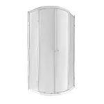 Душова кабіна Qtap Presto CRM1099AP5 напівкругла хромована 90×90 мм см з матовим склом 5 мм без піддона (PRECRM1099AP5)