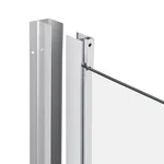 Душова кабіна Qtap Taurus CRM1099AC6 90×90 мм см розсувна, чверть кола, хромована, з прозорим склом 6 мм та покриттям CalcLess, без піддона (TAUCRM1099AC6)