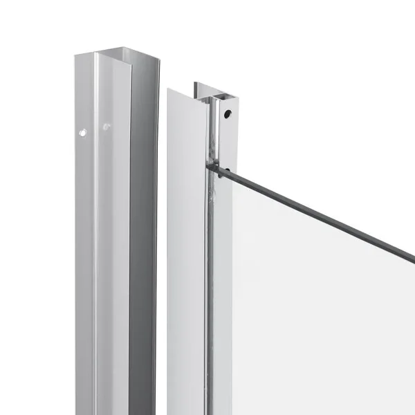 Душова кабіна Qtap Taurus CRM1099AC6 90×90 мм см розсувна, чверть кола, хромована, з прозорим склом 6 мм та покриттям CalcLess, без піддона (TAUCRM1099AC6)