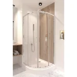 Душова кабіна Qtap Taurus CRM1099AC6 90×90 мм см розсувна, чверть кола, хромована, з прозорим склом 6 мм та покриттям CalcLess, без піддона (TAUCRM1099AC6)