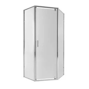 Душова кабіна Qtap Leo CRM10995-AC6 п'ятикутна 90×90 мм см хромована з прозорим склом 6 мм з покриттям CalcLess без піддона (LEOCRM10995AC6)