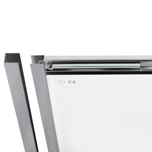 Душові двері в нішу Qtap CRM201-11C6 Taurus CRM201-11.C6 розсувні 97-108×200 мм см, хромовані, прозоре скло 6 мм з покриттям CalcLess (TAUCRM20111C6)