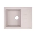 Кухонная мойка Lidz 620×435 мм/200 COL-06 из искусственного камня светло-бежевая с универсальным крылом (LIDZCOL06620435200)