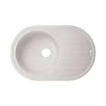 Кухонная мойка Lidz 780×500 мм/200 COL-06 из искусственного камня светло-бежевая врезная с крылом (LIDZCOL06780500200)