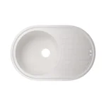 Кухонная мойка Lidz 780×500 мм/200 WHI-01 белая из искусственного камня с универсальным крылом (LIDZWHI10780500200)