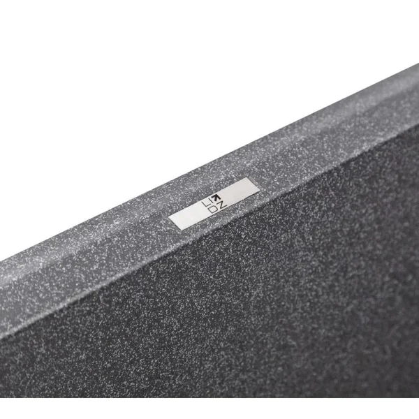 Кухонна мийка Lidz 790×495 мм/230 BLA-03 чорна зі штучного каменю з універсальним крилом (LIDZBLA03790495230)