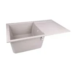 Кухонная мойка Lidz 790×495 мм/230 COL-06 из искусственного камня светло-бежевая, врезная с крылом (LIDZCOL06790495230)