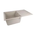 Кухонная мойка Lidz 790×495 мм/230 MAR-07 песочная из искусственного камня с универсальным крылом (LIDZMAR07790495230)
