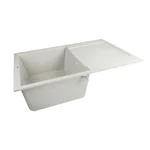 Кухонна мийка Lidz 790×495 мм/230 STO-10 зі штучного каменю світло-сіра з універсальним крилом (LIDZSTO10790495230)