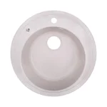 Кухонна мийка Lidz D510/200 COL-06 зі штучного каменю світло-бежева кругла врізна (LIDZCOL06D510200)
