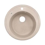 Кухонная мойка Lidz D510/200 MAR-07 из искусственного камня песочная круглая врезная (LIDZMAR07D510200)