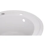Кухонная мойка Lidz D510/200 WHI-01 из искусственного камня белая матовая круглая (LIDZWHI01D510200)