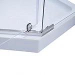 Душевая кабина Lidz SC90x90CRMLOWTR Dozorca SC90×90 мм.CRM.LOW.TR пятиугольная распашная хромированная с прозрачным стеклом 6 мм (LDSC9090CRMLOWTR)
