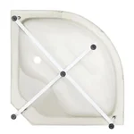 Гідромасажний бокс Lidz SBM90x90SATHIGHFR Tani SBM90×90 мм.SAT.HIGH.FR сатиновий, чверть кола з високим піддоном та матовим склом 4 мм (LTSBM9090SATHIGHFR)