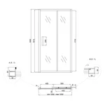 Душові двері в нішу Lidz SD100x185CRMFR Aria SD100×185 мм.CRM.FR розсувні, хромовані з матовим склом 5 мм (LZSD100185CRMFR)