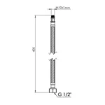 Гибкая подводка для воды Thermo Alliance SF390W40 Forte М10 в нейлоновой оплетке, 40 см (SF390W40)