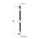Гибкая подводка для воды Thermo Alliance Forte SF390W60 нейлоновая М10 60 см (SF390W60)