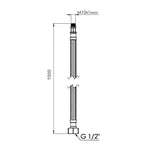 Гибкая подводка для смесителя Thermo Alliance Forte SF390W100 нейлоновая 100 см М10x1/2 (SF390W100)