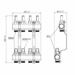 Коллектор Thermo Alliance Forte SF001W4 латунный с расходомерами, 1