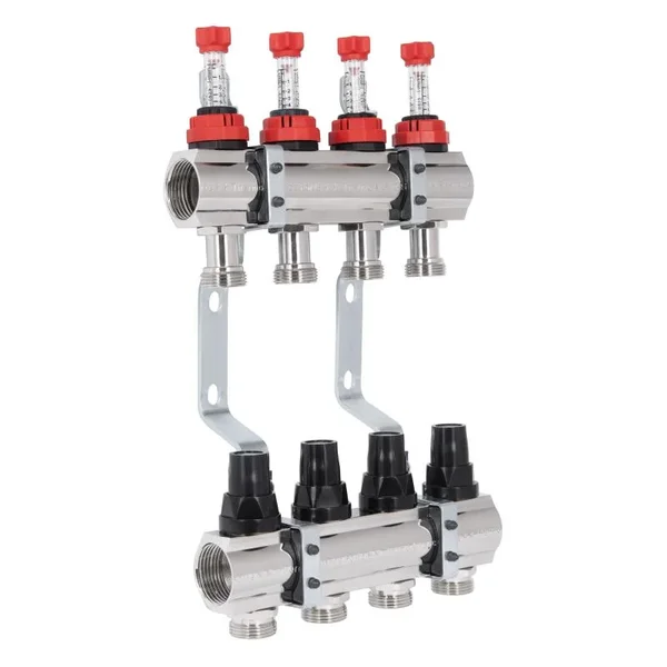 Коллектор Thermo Alliance Forte SF001W4 латунный с расходомерами, 1