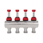 Коллектор Thermo Alliance Forte SF001W4 латунный с расходомерами, 1
