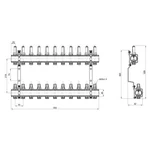 Коллектор Thermo Alliance Forte SF001W11 латунный с расходомерами на 11 выходов 1 (SF001W11)