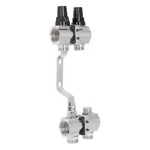Колектор для опалення Thermo Alliance Forte SF002W2 латунний хромований на 2 виходи 1 (SF002W2)