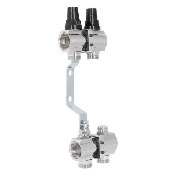 Колектор для опалення Thermo Alliance Forte SF002W2 латунний хромований на 2 виходи 1 (SF002W2)