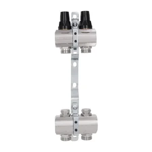 Колектор для опалення Thermo Alliance Forte SF002W2 латунний хромований на 2 виходи 1 (SF002W2)