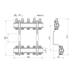 Колектор Thermo Alliance Forte SF002W5 латунний 1