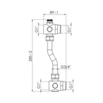 Байпас для колектора SD Forte SF004W25 латунний 1 (SD00039975)