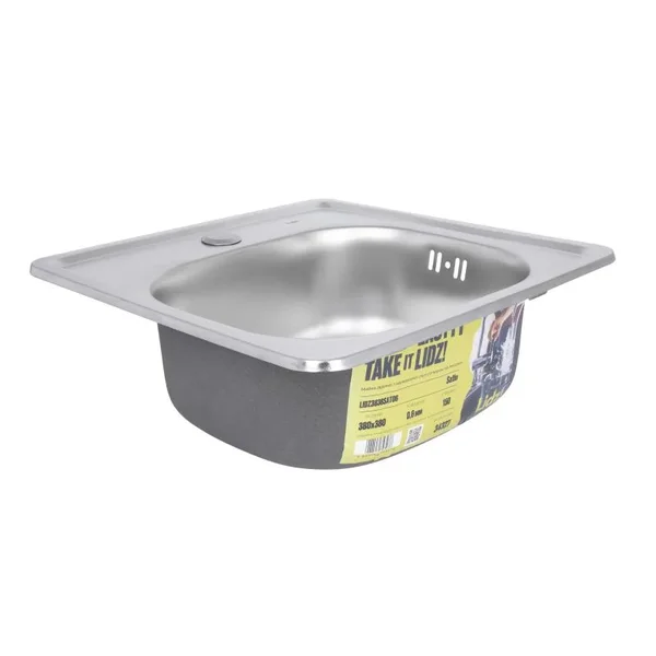 Кухонна мийка Lidz 3838 сатинова товщиною 0, 6 мм (LIDZ3838SAT06)